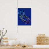 california chill blur poster (Keuken)