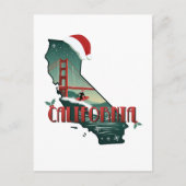 California Christmas State Kaart Illustratie (Voorkant)