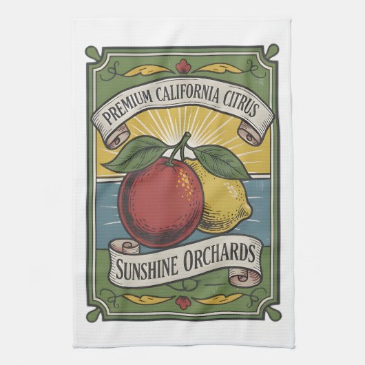 California Citrus Kitchen Towel Theedoek (Verticaal)