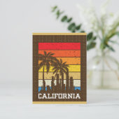 California City Skyline Palm Tree Briefkaart (Staand voorkant)