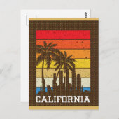 California City Skyline Palm Tree Briefkaart (Voorkant / Achterkant)