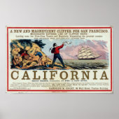 California Clipper Ship Historical Repro Poster (Voorkant)