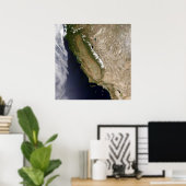 California Cloudfree Satellite Poster (Thuiskantoor)