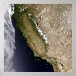 California Cloudfree Satellite Poster