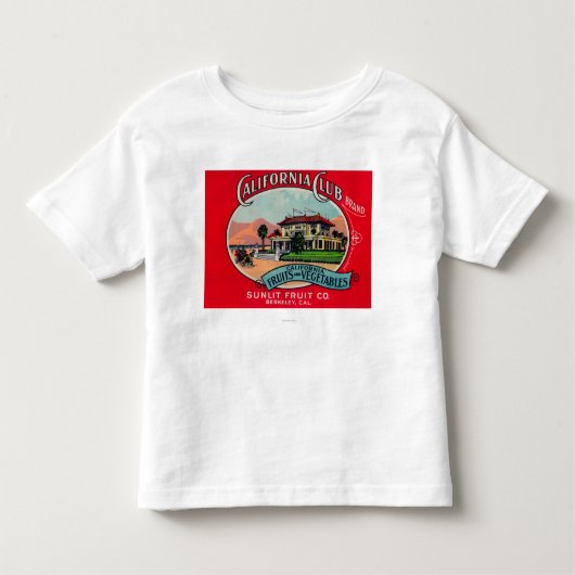 California Club Can LabelBerkley, CA Kinder Shirts (Voorkant)