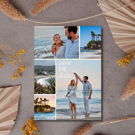California Coast Beach Bruiloft Save the Date