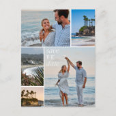 California Coast Beach Bruiloft Save the Date Aankondigingskaart (Voorkant)