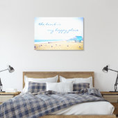 California Coast Beach Photo My Happy Place Script Canvas Afdruk (Insitu (Slaapkamer))