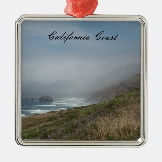 California Coast Kerstsierway Highway One Metalen Ornament (Voorkant)