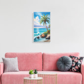 California Coast Palm Tree Canvas Muurkunst (Insitu (Woonkamer))