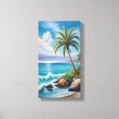California Coast Palm Tree Canvas Muurkunst Afdruk (Voorkant)