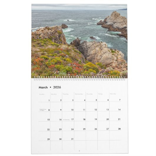 California Coast Seascape Kalender (Mar 2026)