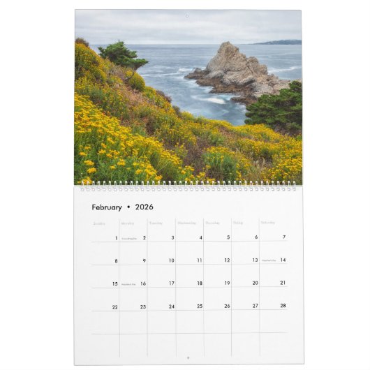 California Coast Seascape Kalender (Feb 2026)