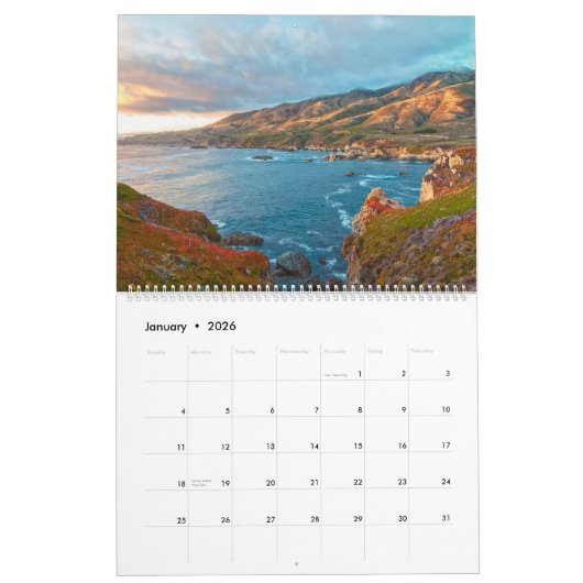 California Coast Seascape Kalender (Jan 2026)