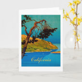 California Coast Travel Wenskaart Kaart (Gele Bloem)