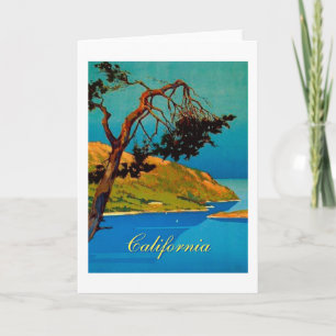 California Coast Travel Wenskaart Kaart