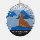 California Coastal National Monument Cirument Retr Keramisch Ornament (Links)