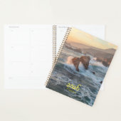 California Coastline Sunset with Crashing Waves Planner (Display)