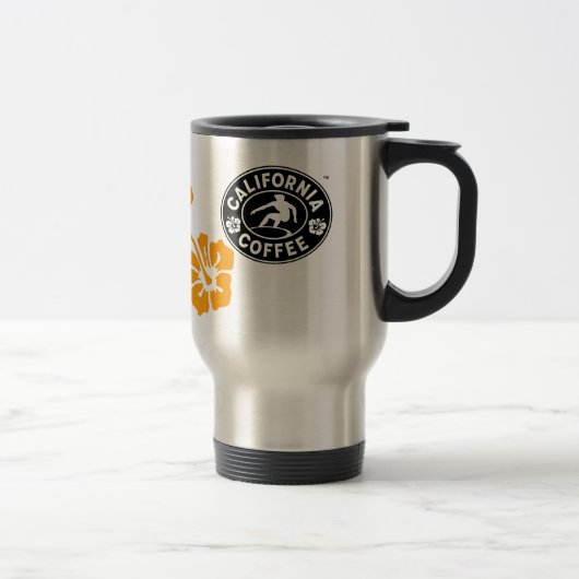 California Coffee Travel Mug - Roestvrij staal Reisbeker (Rechts)