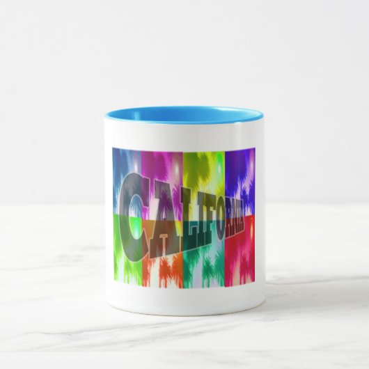 "California" Colorful Palms Cup Mok (Midden)