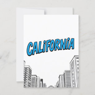 California Comic Style Briefkaart