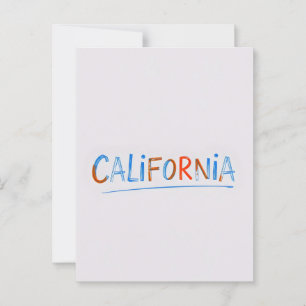 California Comic Style Briefkaart