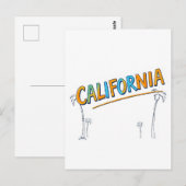 California Comic Style Briefkaart (Voorkant / Achterkant)