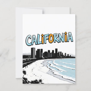 California Comic Style Briefkaart