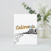 California Comic Style Briefkaart (Staand voorkant)