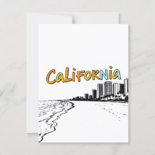 California Comic Style Briefkaart