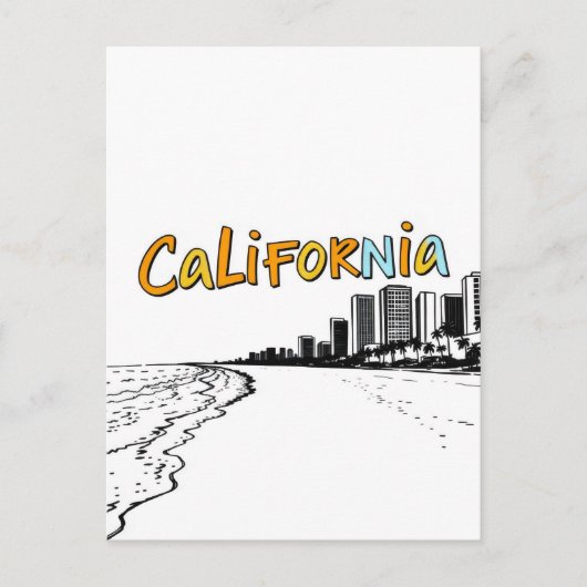 California Comic Style Briefkaart (Voorkant)