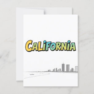 California Comic Style Briefkaart