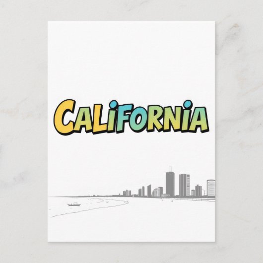 California Comic Style Briefkaart (Voorkant)