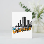 California Comic Style Briefkaart (Staand voorkant)