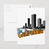 California Comic Style Briefkaart (Voorkant / Achterkant)