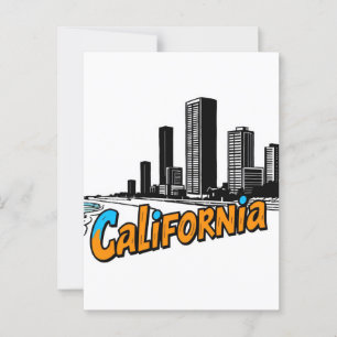 California Comic Style Briefkaart