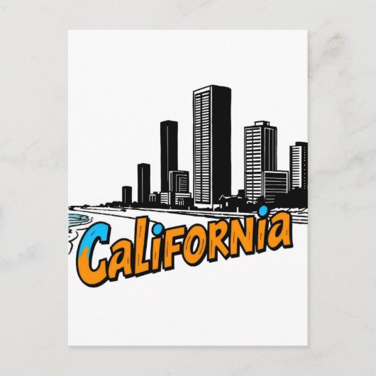 California Comic Style Briefkaart (Voorkant)