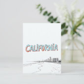 California Comic Style Briefkaart (Staand voorkant)