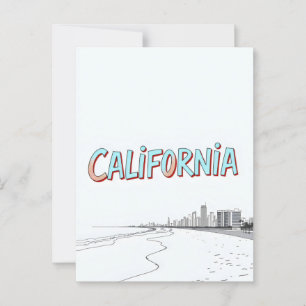 California Comic Style Briefkaart