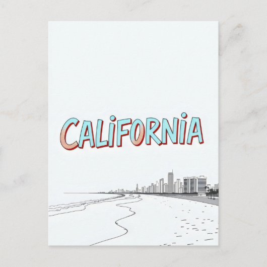 California Comic Style Briefkaart (Voorkant)
