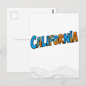 California Comic Style Briefkaart (Voorkant / Achterkant)