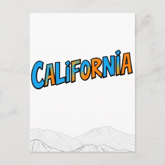California Comic Style Briefkaart (Voorkant)