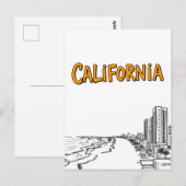 California Comic Style Briefkaart (Voorkant / Achterkant)