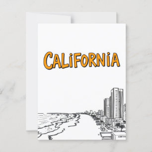 California Comic Style Briefkaart
