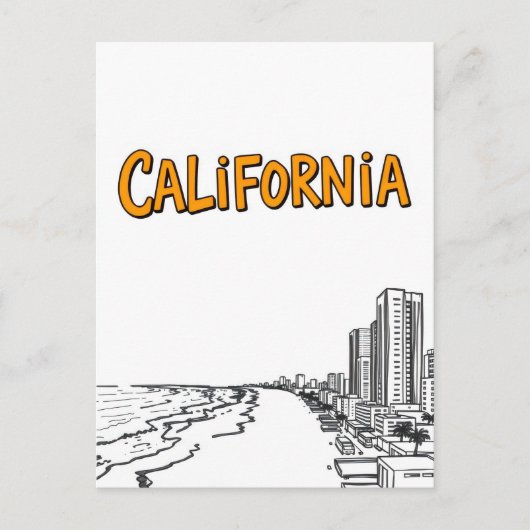 California Comic Style Briefkaart (Voorkant)