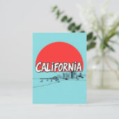 California Comic Style Briefkaart (Staand voorkant)