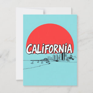 California Comic Style Briefkaart
