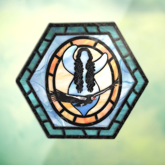 California Condor Goddess Window Cling Raamsticker (Vel 3)