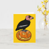 California Condor Halloween Kaart (Gele Bloem)