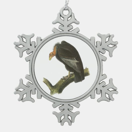 California Condor van Audubon Tin Sneeuwvlok Ornament (Voorkant)
